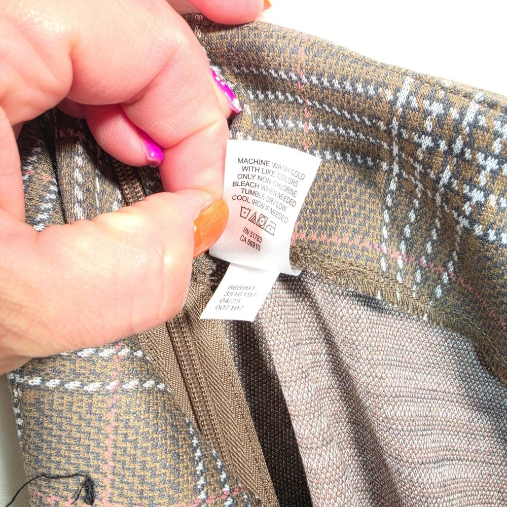 Maurices Plaid Skort Womens L Brown Academia Preppy Dark Academia‎ Y2K Coquette